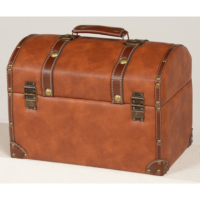 トランク MUD-6010 ライトブラウン 幅34×奥行20.5×高さ27cm hgs-2101649400の画像