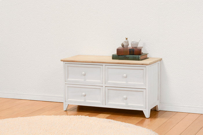 ローチェスト MCH-5278NAW 幅75×奥行31×高さ42cm hgs-2101655100の画像