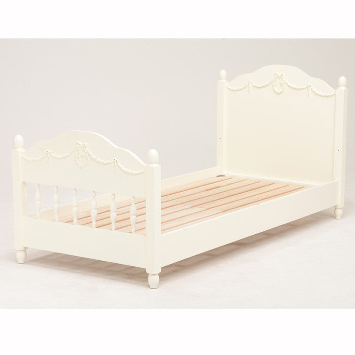 柵付ベッド RB-1854WH 幅88×奥行190×高さ91×床面高18cm(マットサイズ:幅80×長さ180cm) hgs-2101658900の画像