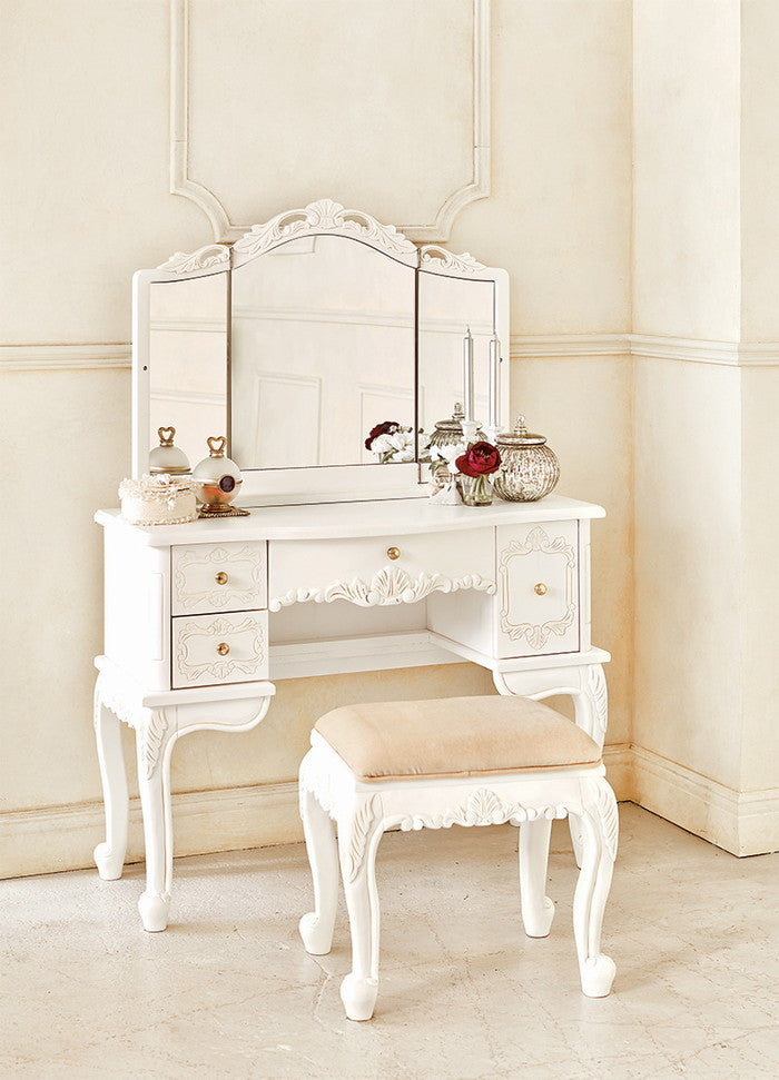 ドレッサーセット RD-1877AW 幅93×奥行40.5×高さ130.5cm hgs-2101659100の画像