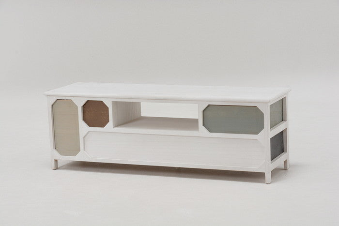 テレビ台 テレビボード ローボード TVボード TV台 TVラック MTV-8311AW 幅113×奥行35×高さ38cm hgs-2101780100の画像