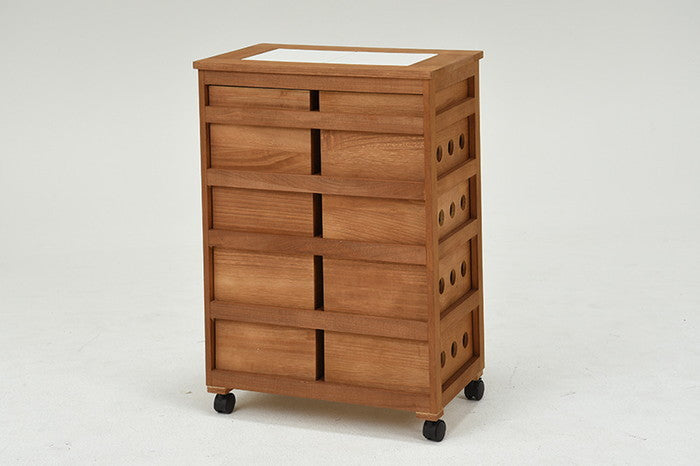 ストッカー MUD-6735LBR 幅56×奥行35×高さ79cm hgs-2101807600の画像