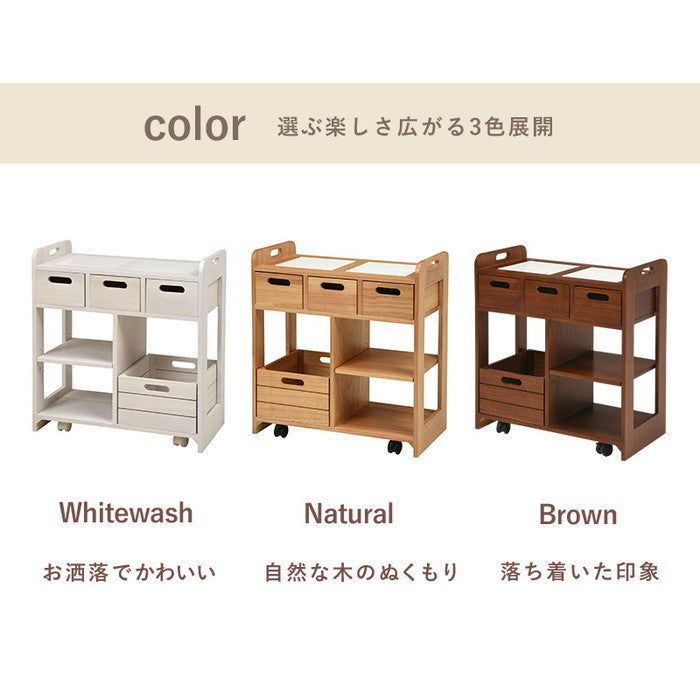 キッチンワゴン MUD-6410 幅56×奥行30×高さ62cm hgs-2101960900の画像