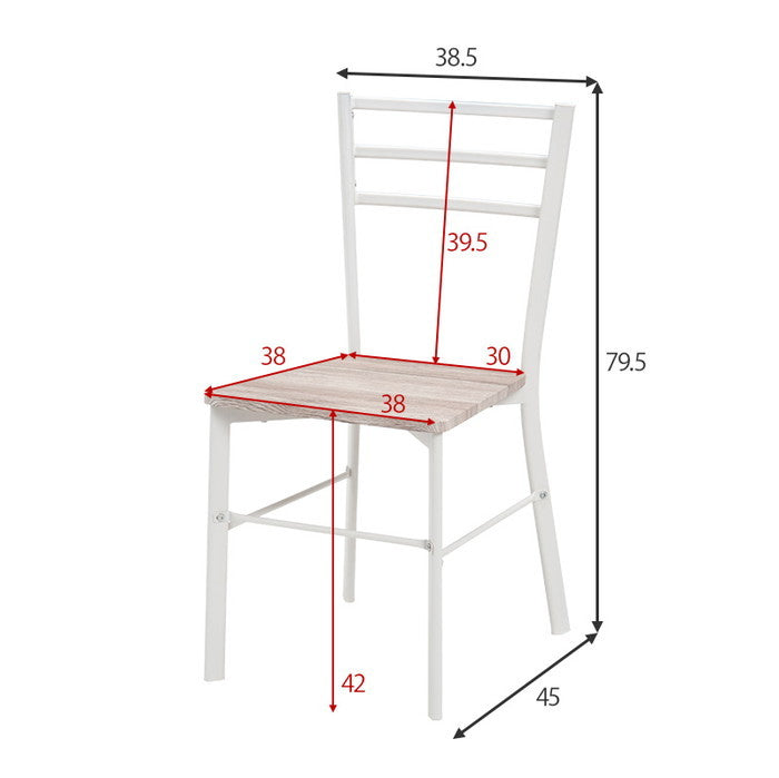 デスクチェアセット LDC-4697-BR デスク:(約)幅80×奥行45×高さ72cm チェア:(約)幅38.5×奥行45×高さ79.5×座面高42cm hgs-2101988900の画像