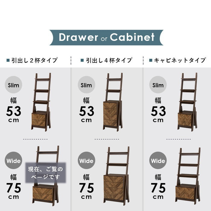 チェストラック RCH-1093BR 幅75×奥行48×高さ187cm hgs-2102030800の画像