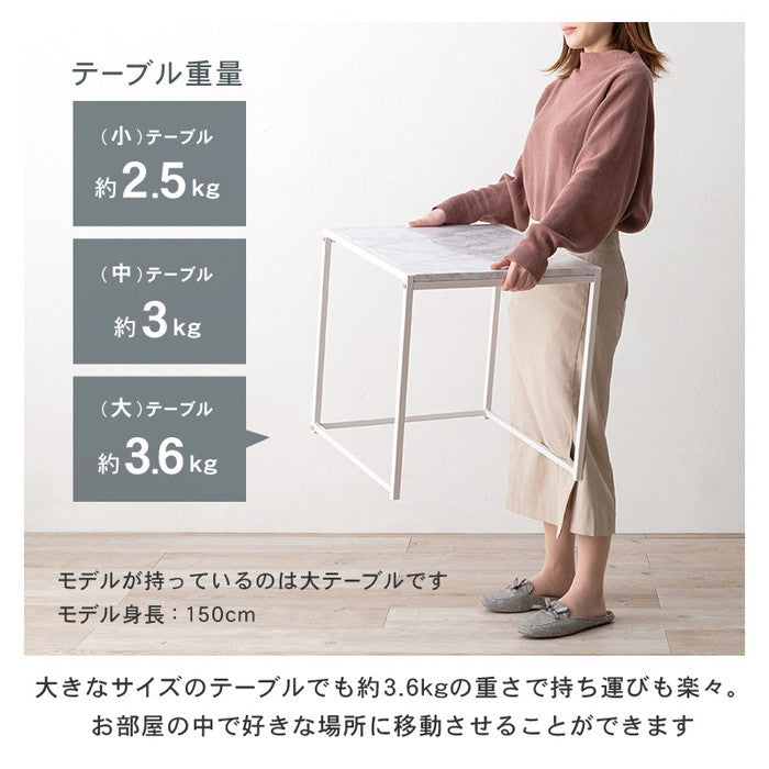 ネストテーブル LST-4667 大: 幅45×奥行45×高さ47cm、中: 幅40×奥行40×高さ43cm、小: 幅35×奥行35×高さ39cm hgs-3000000281の画像