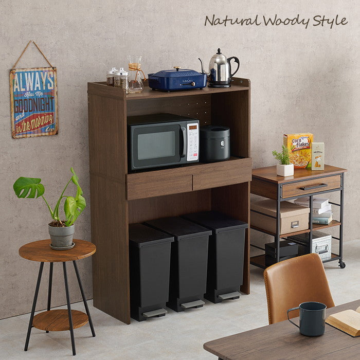 キッチンラック RCC-1633BR (約)幅88×奥行41.5×高さ137.5cm hgs-3000000866の画像