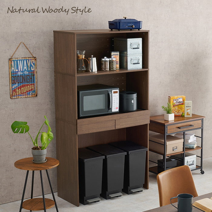 キッチンラック RCC-1633BR-AS (約)幅88×奥行41.5×高さ172cm hgs-3000000881の画像