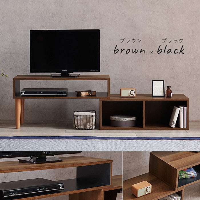 伸縮式 テレビ台 テレビボード ローボード TVボード TV台 TVラック VTV-7260 幅75?135×奥行30×高さ40cm hgs-3000001417の画像