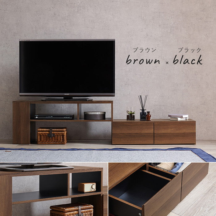 伸縮式 テレビ台 テレビボード ローボード TVボード TV台 TVラック VTV-7261 幅95?169×奥行34×高さ41cm hgs-3000001419の画像