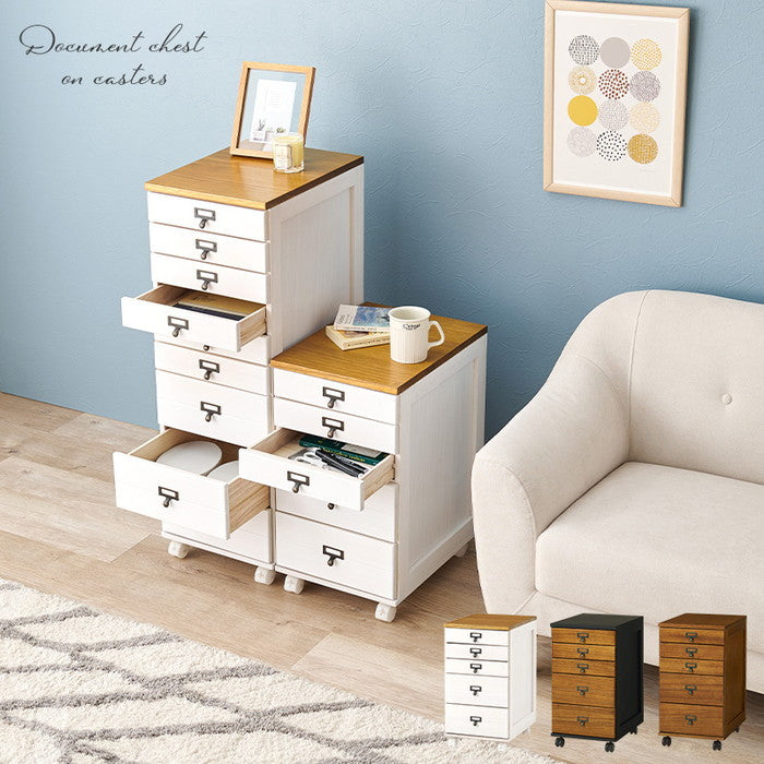 チェスト MCH-6470BB (約)幅33×奥行43.5×高さ60cm hgs-3000002574の画像