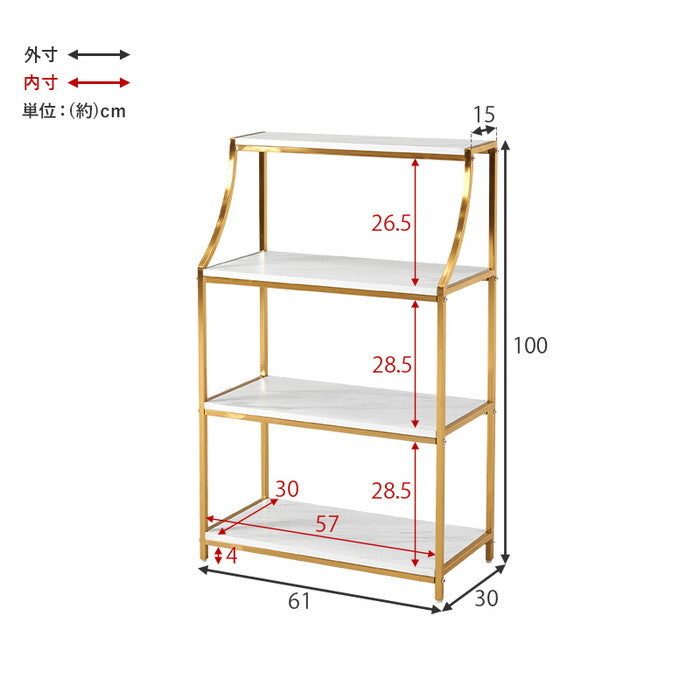 オープンラック LCC-4619 幅91×奥行30×高さ100cm hgs-3000003948の画像