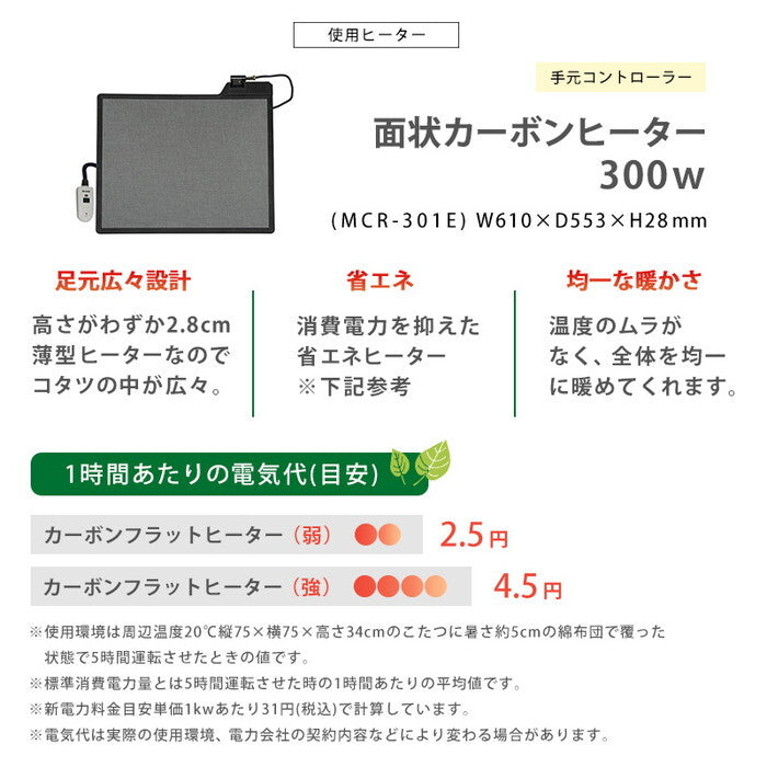 こたつ+うす掛け布団 2点セット ナチュラル/アイボリー ナチュラル/グレージュ ブラウン/アイボリー ブラウン/グレージュ こたつ:幅150×奥行80×高さ40cm ルーン150ポカ hgs-3000005577の画像