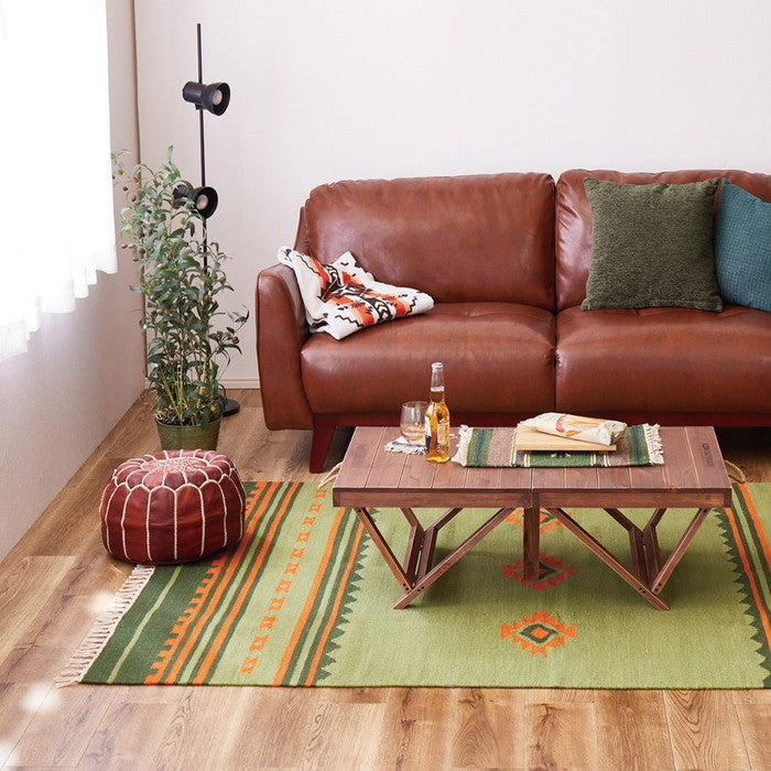 キリム ラグ 約140×200cm ウール ハンドメイド エスニック アウトドア キャンプ hig-270081003xの画像