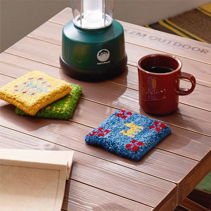 ギャッベ コースター 約10×10cm ミニギャッベ 座卓敷き 壁飾り hig-270081300xの画像