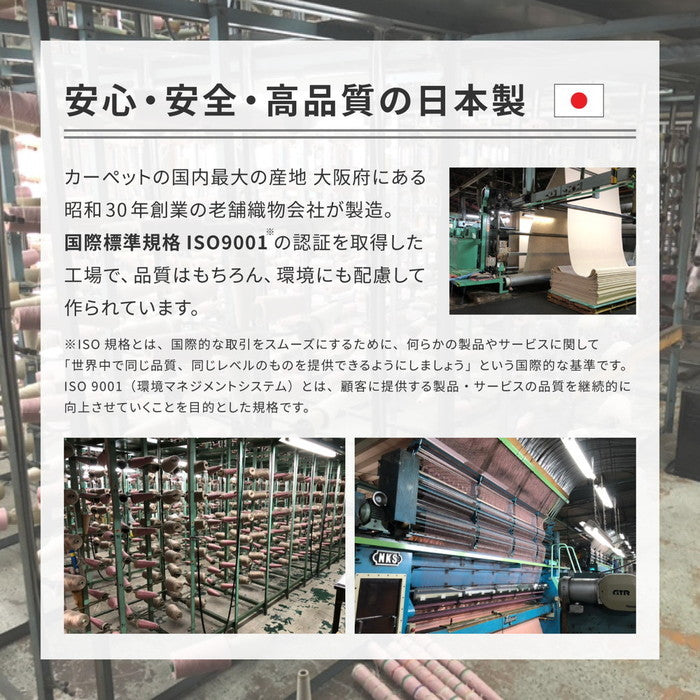 敷き詰めカーペット アンバー 江戸間4.5帖 4.5畳 軽量 平織 シンプル 裏なし hig-600016945xの画像