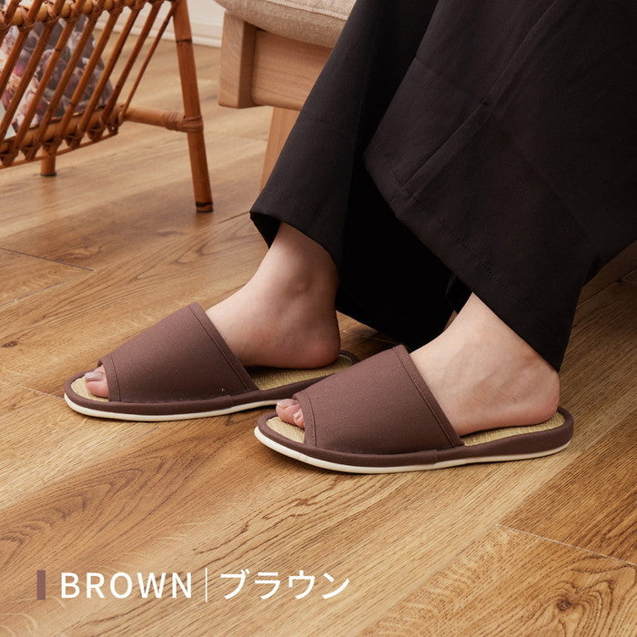 国産い草スリッパ 吉備 Mサイズ 約26cm 倉敷帆布 日本製 ルームシューズ 畳スリッパ 室内 hig-81843914xの画像