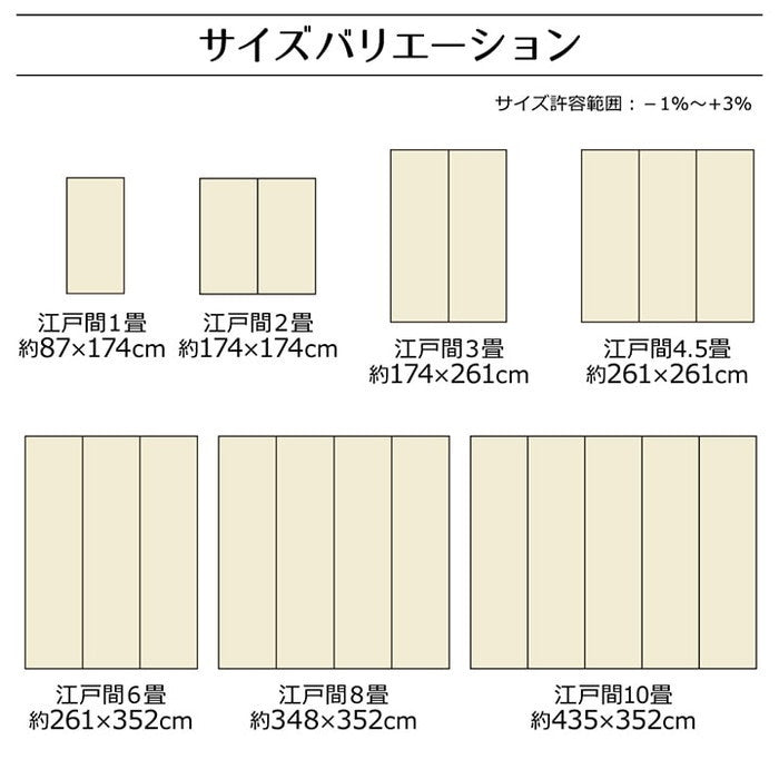 ラグ 洗える 日本製 国産 アウトドア レジャー アウトドア 和室 シンプル 江戸間10畳 約435×352cm ベージュ グリーン ihk-1090250021402の画像