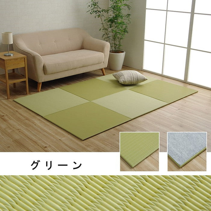 日本製 水拭きできる ポリプロピレン 置き畳 ユニット畳 シンプル 約70×70cm 9P 同色9枚組 ベージュ ブラック ブラウン グリーン ihk-1111520020413の画像