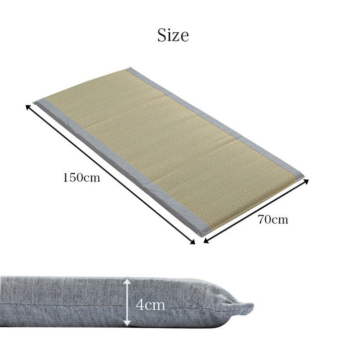 寝具 マット マットレス い草 国産 日本製 ボリューム くつろぎ プレゼント ギフト ラッピング 吸汗 調湿 消臭 お手入れ簡単 約70×150cm グリーン グレー ihk-1122960123501の画像