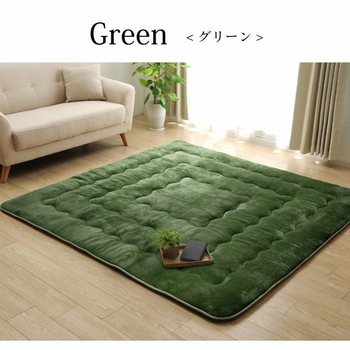 ラグ 撥水 厚手 こたつ敷き布団 長方形 あったか仕様6層タイプ ベージュ 約90×190cm ベージュ ブラウン グリーン ihk-1161720028902の画像