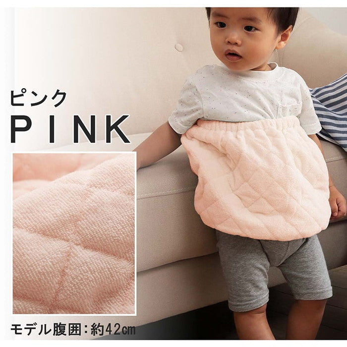 寝具 腹巻 寝冷え対策 お昼寝 キッズ ジュニア 綿100% ゴム付き ズレない 着脱簡単 洗える 洗濯機丸洗い 優しいタオル地 S 30×40cm ブルー ピンク ihk-1192330042626の画像