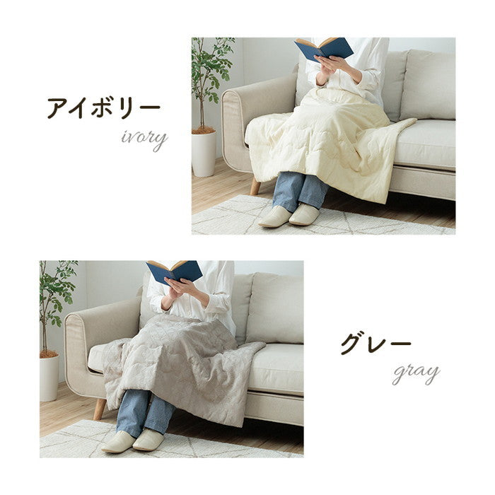 寝具 インテリア ジャパンディ おしゃれ かわいい 落ち着く ホワイト おすすめ 人気 シンプル ひざ掛け グレー 70×100cm グレー アイボリー ihk-1195870130809の画像