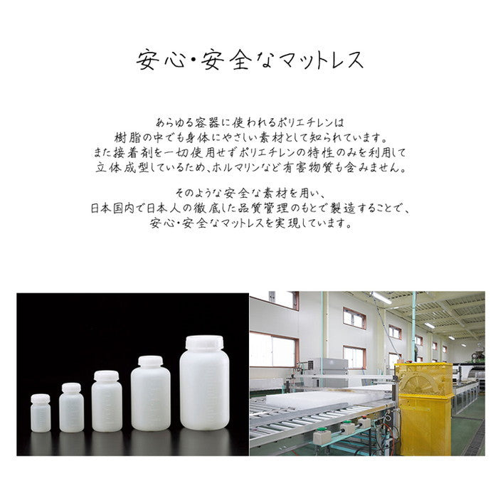 敷き布団 シングル 寝具 洗える 無地 ライトウェーブマットレス 約100×195cm ihk-1202210146503の画像