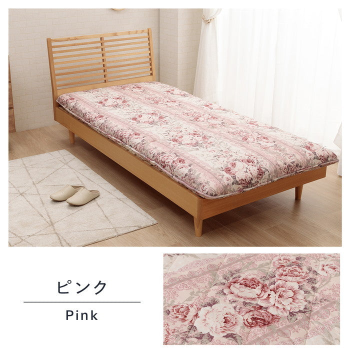 敷布団 マットレス 4層敷布団 ボリュームマットレス 軽量 シングルロング ブルー 100×210cm ブルー ピンク ihk-1203190046202の画像