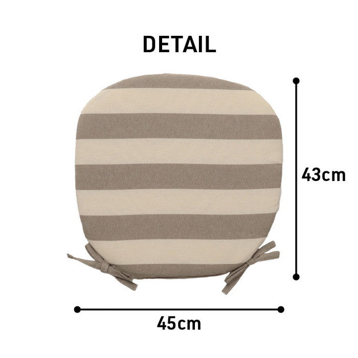 クッション シート 椅子 日本製 オーガニックコットン 綿100% ボーダー 洗える 約43×43cm ベージュ ネイビー ihk-1210880020301の画像