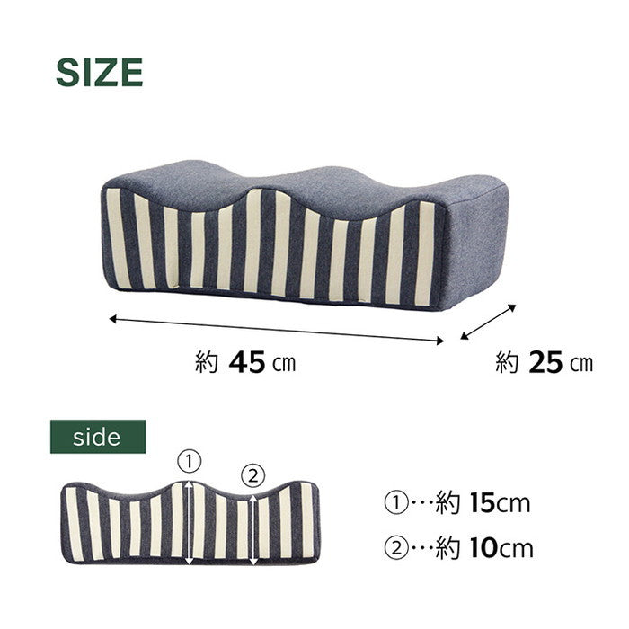 クッション 足枕 フットケア 足首 むくみ 疲れ 対策 睡眠 シンプル ウレタン 約45×25cm ブラウン ネイビー ihk-1220880064959の画像