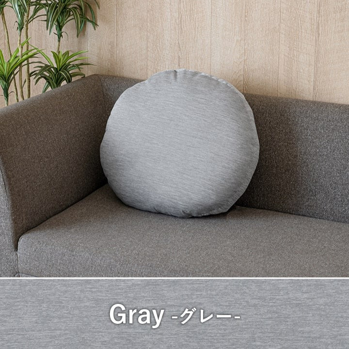 クッション リビング 円 冷感 ひんやり シンプル 約50cm丸 グレー グレー ネイビー ihk-1223660130713の画像