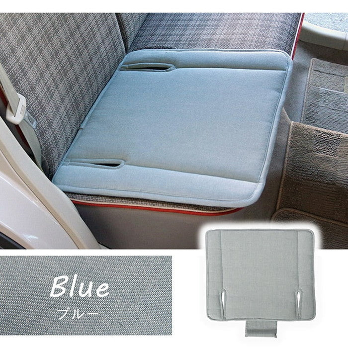車用クッション カークッション 軽自動車 クッション オーガニックコットン 無地 シンプル 綿100% 約53×45cm ベージュ ブルー ihk-1230080020602の画像