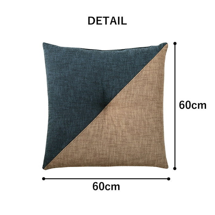 座布団 日本製 国産 和室 洋室 先染め 織物 綿 約60×60cm ブルー オレンジ ihk-1240650042304の画像