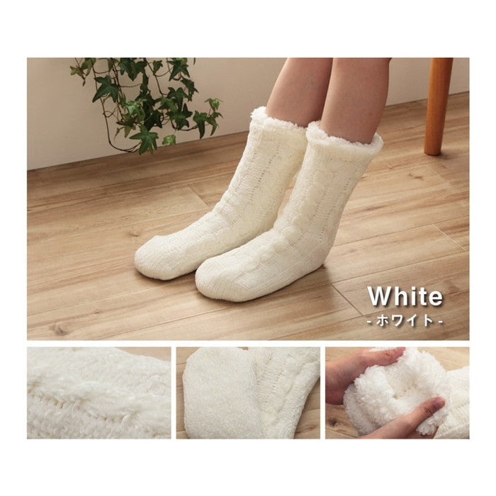ソックス ルームソックス レディース 洗える 室内 もこもこ あったか 秋冬 冷え性 おしゃれ かわいい ギフト プレゼント ピンク パープル ホワイト ihk-1260110221505の画像