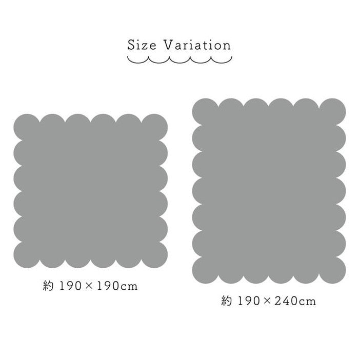 マルチカバー 洗える おしゃれ 長方形 約190×240cm 超音波キルト スカラップ ベッドスプレッド こたつカバー ソファカバー ホットカーペットカバー ベージュ ブルー ブラウン グリーン グレー ihk-1290980026103の画像