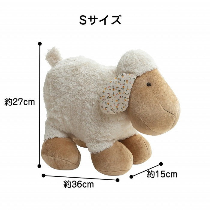 ぬいぐるみ 動物 かわいい 羊 抱き枕 まくら 枕 可愛い ホワイト ひつじ ふかふか 小さい ベビー 誕生日 ギフト プレゼント おすすめ 子供 フカフカ ふかふか Mサイズ たっちヒツくん たっちシ—ちゃん たっちヒツくん ihk-1380000000050の画像