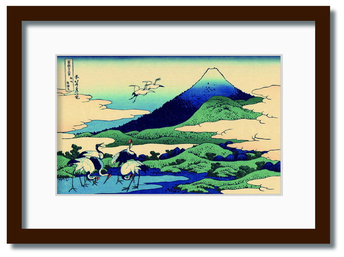 和楽シリーズ 葛飾北斎 富嶽三十六景 相州梅沢左 WR-1003BR-A4 フレームカラー ブラウン サイズ W230×H317×D20mm 750g 店舗 カフェ ラウンジ ロビー ホテル 法人 kar-11670156s2の画像