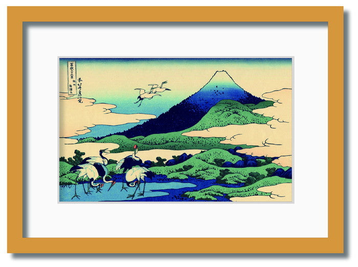 和楽シリーズ 葛飾北斎 富嶽三十六景 相州梅沢左 WR-2003NA-A3 フレームカラー ナチュラル サイズ W317×H440×D20mm 1350g 店舗 カフェ ラウンジ ロビー ホテル 法人 kar-11670156s7の画像