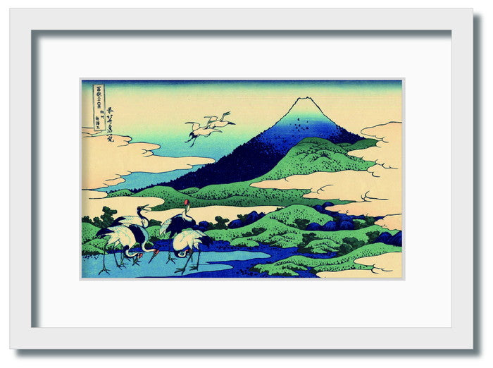 和楽シリーズ 葛飾北斎 富嶽三十六景 相州梅沢左 WR-2003WH-A3 フレームカラー ホワイト サイズ W317×H440×D20mm 1350g 店舗 カフェ ラウンジ ロビー ホテル 法人 kar-11670156s8の画像