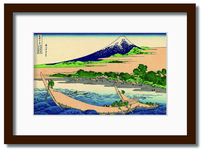 和楽シリーズ 葛飾北斎 富嶽三十六景 東海道江尻田子の浦略図 WR-2004BR-A3 フレームカラー ブラウン サイズ W317×H440×D20mm 1350g 店舗 カフェ ラウンジ ロビー ホテル 法人 kar-11670158s6の画像