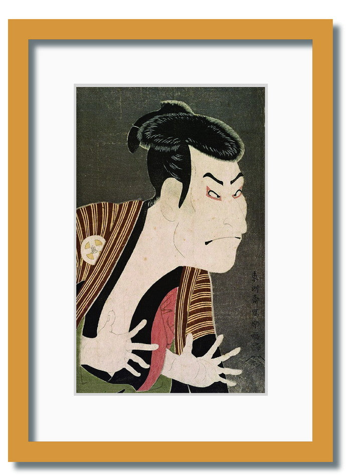 和楽シリーズ 浮世絵 東洲斎写楽 三世大谷鬼次の奴江戸兵衛 WR-1011NA-A4 フレームカラー ナチュラル サイズ W230×H317×D20mm 750g 店舗 カフェ ラウンジ ロビー ホテル 法人 kar-11672038s3の画像