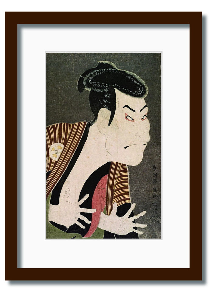 和楽シリーズ 浮世絵 東洲斎写楽 三世大谷鬼次の奴江戸兵衛 WR-2011BR-A3 フレームカラー ブラウン サイズ W317×H440×D20mm 1350g 店舗 カフェ ラウンジ ロビー ホテル 法人 kar-11672038s6の画像
