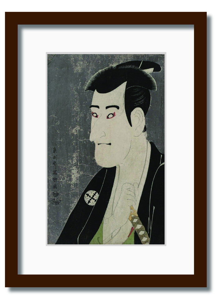 和楽シリーズ 浮世絵 東洲斎写楽 三世市川高麗蔵の志賀大七 WR-2012BR-A3 フレームカラー ブラウン サイズ W317×H440×D20mm 1350g 店舗 カフェ ラウンジ ロビー ホテル 法人 kar-11672072s6の画像