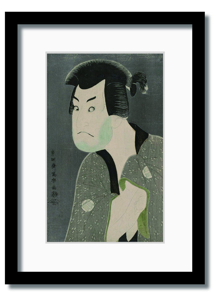 和楽シリーズ 浮世絵 東洲斎写楽 三世坂田半五郎の藤川水右衛門 WR-2014BK-A3 フレームカラー ブラック サイズ W317×H440×D20mm 1350g 店舗 カフェ ラウンジ ロビー ホテル 法人 kar-11672106s5の画像