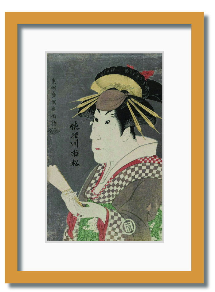 和楽シリーズ 浮世絵 東洲斎写楽 三世佐野川市松の祇園町の白人おなよ WR-2015NA-A3 フレームカラー ナチュラル サイズ W317×H440×D20mm 1350g 店舗 カフェ ラウンジ ロビー ホテル 法人 kar-11672115s7の画像