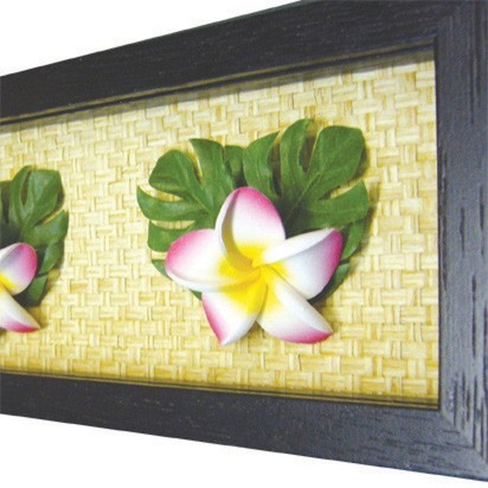 ハワイアン インテリアアート Frangi Pani BK プルメリアイエロー PZ-8006 店舗 カフェ ラウンジ ロビー ホテル 法人 kar-3067163s1の画像