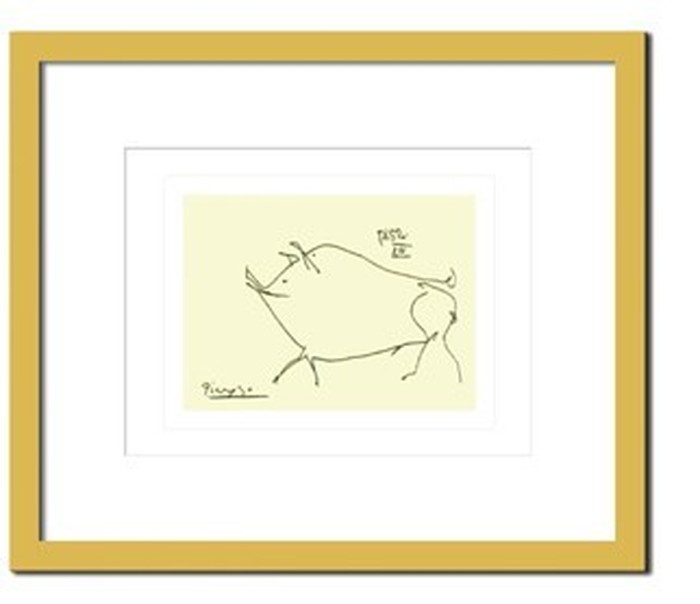 インテリアアート Pablo Picasso Petit cochon ヒモ付 AB-10657 店舗 カフェ ラウンジ ロビー ホテル 法人 kar-3097049s1の画像