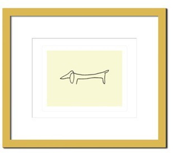 インテリアアート Pablo Picasso Le chien ヒモ付 AB-10659 店舗 カフェ ラウンジ ロビー ホテル 法人 kar-3097051s1の画像