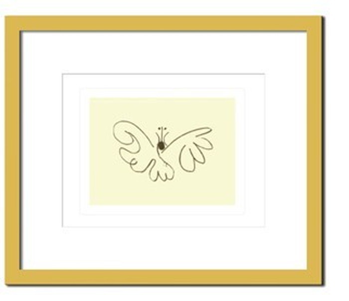 インテリアアート Pablo Picasso Le papillon ヒモ付 AB-10661 店舗 カフェ ラウンジ ロビー ホテル 法人 kar-3097053s1の画像